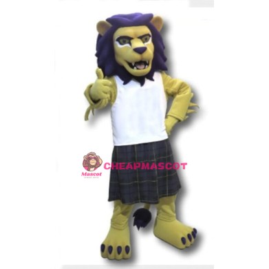 College Highlander Lion Mascot Costume