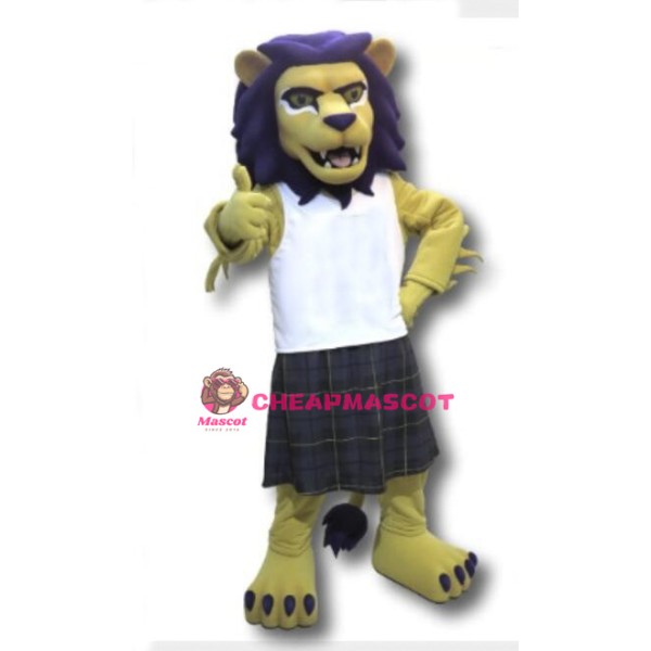 College Highlander Lion Mascot Costume