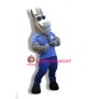 Cool Gray Power Donkey Mascot Costume 
