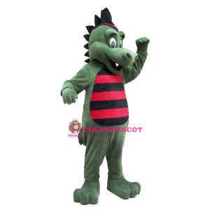 Fantasy Green Dragon Mascot Adult Costume
