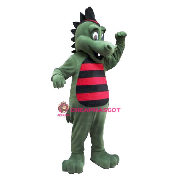 Fantasy Green Dragon Mascot Adult Costume