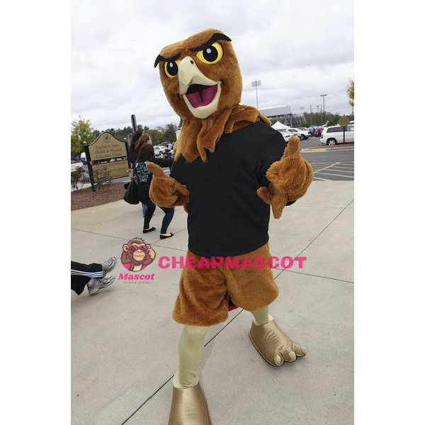 University Brown Falcon Mascot Adult Costume 