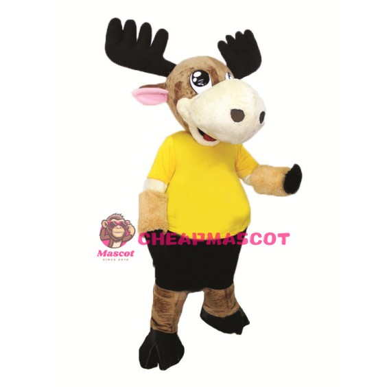 Sport Moose Cartoon Mascot Costume