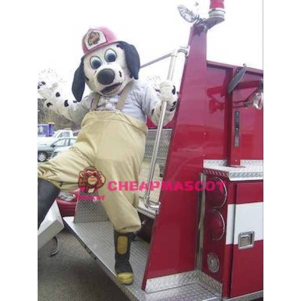 Fire Dalmatian Dog Mascot Adult Costume