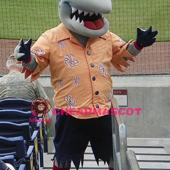 University Grey Shark Mascot Adult Costume