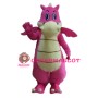 Adult Cartoon Pink Dragon Mascot Costume