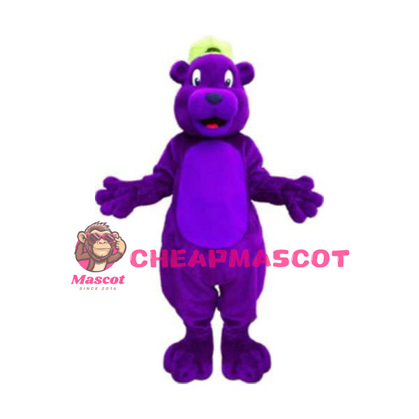 Purple Bear Mascot Adult Costume 