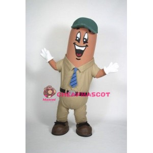 Cartoon Sausage Mascot Adult Costume	