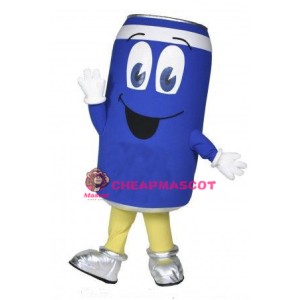 Cartoon Blue Can Lightweight Mascot Adult Costume	