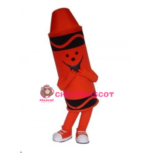 Cartoon Red Crayola Crayon Mascot Costume For Adult