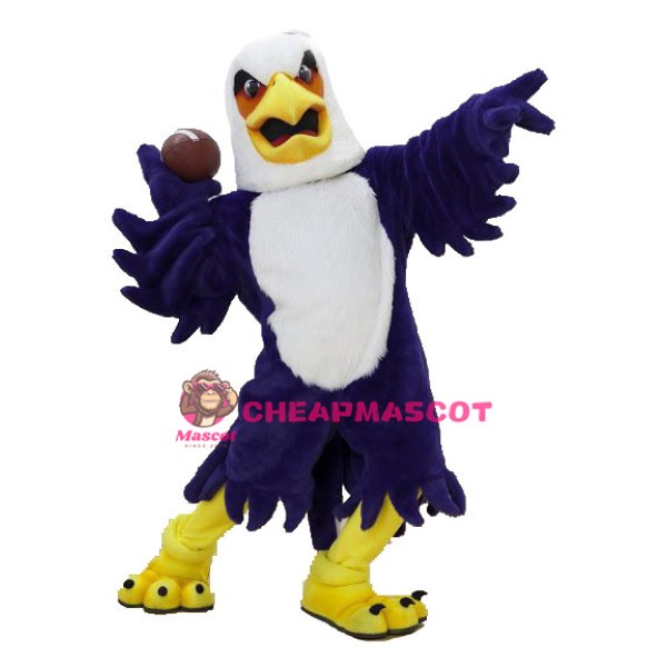 Sport Purple Bald Eagle Mascot Adult Costume