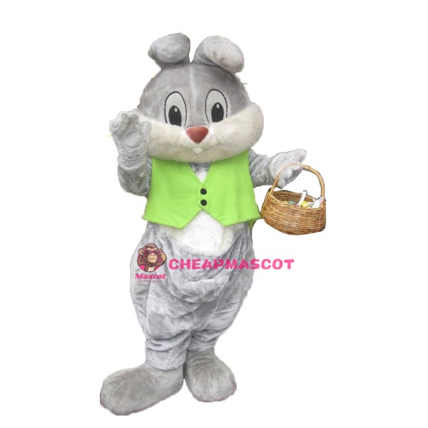 Cute Easter Bunny Mascot Adult Costume