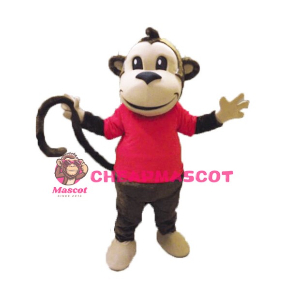 Brown Long Tail Monkey Mascot Adult Costume
