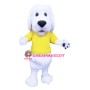 White Pet Dog Long Fur Mascot Adult Costume