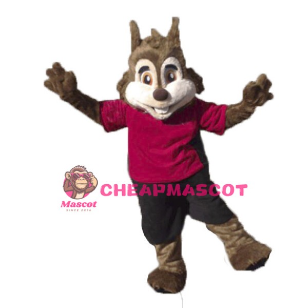 Lively Brown Squirrel Mascot Adult Costume