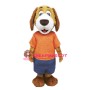 Lovely Plush Golden Dog Mascot Costume