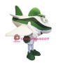Lightweight Cartoon Green Airplane Mascot Costume