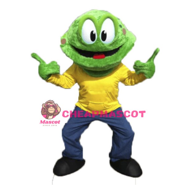 Awesome Cartoon Green Snake Mascot Adult Costume