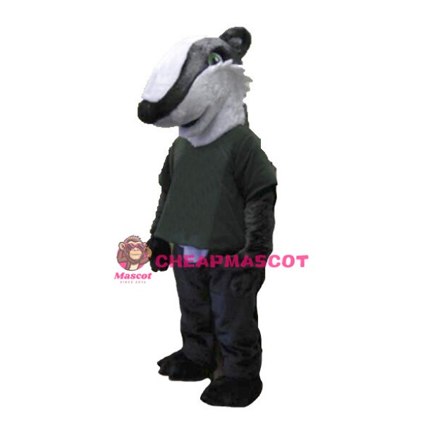 Grey Badger Mascot Costume For Adult