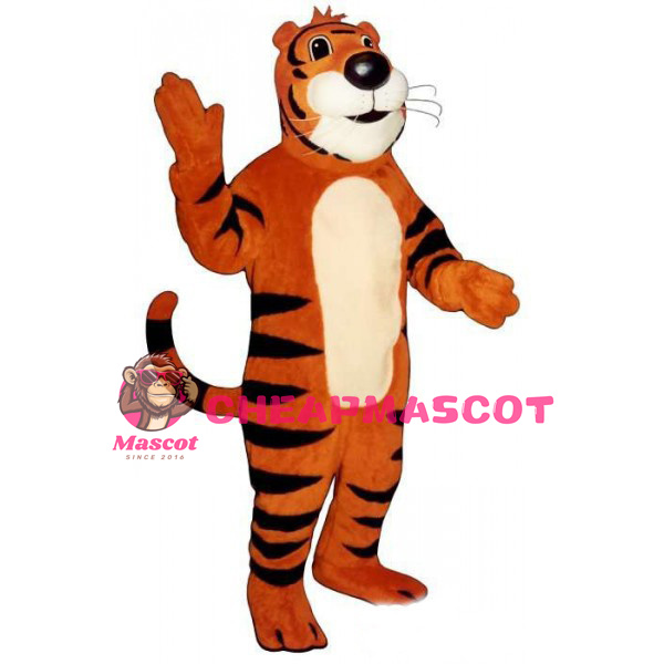 Friendly Male Tiger Mascot Adult Costume 