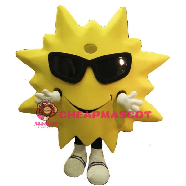 Deluxe Cool Cartoon Sun Mascot Adult Costume