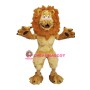 Friendly Plush Golden Lion Mascot Adult Costume