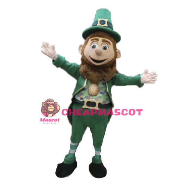 Happy Leprechaun Mascot Costume 