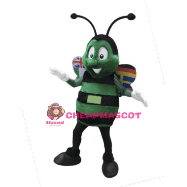 American Green Honeybee Mascot Costume 
