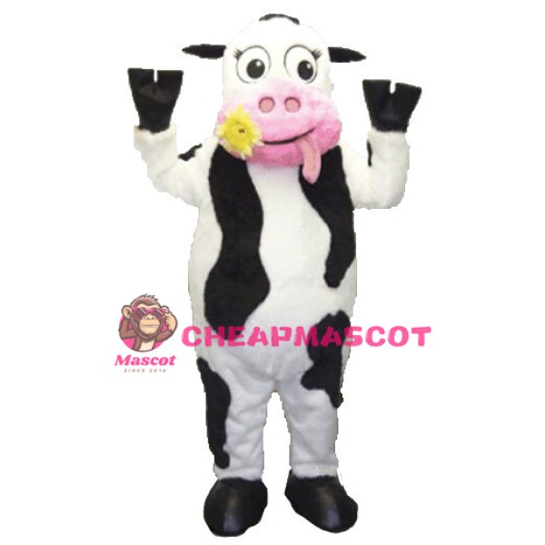 Lovely Cow Mascot Adult Costume 
