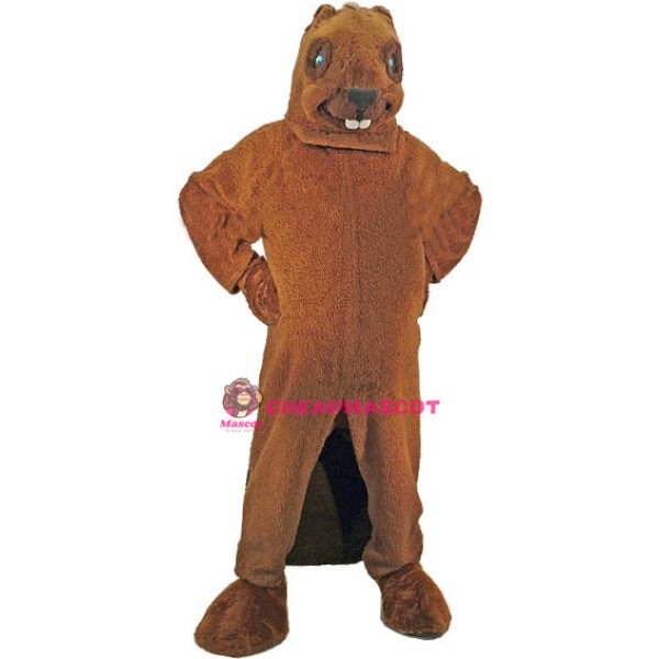 Lovely Plush Brown Beaver Mascot Adult Costume 