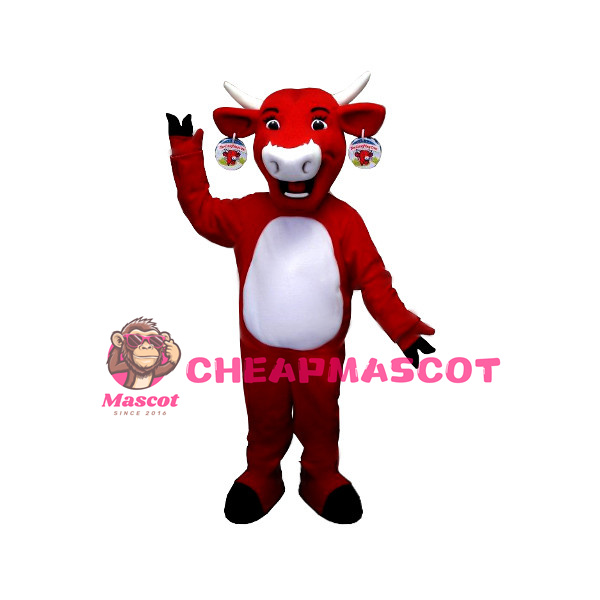 Happy Red Bull Mascot Adult Costume 