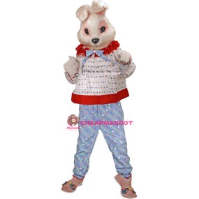 Pastoral Pink Rabbit mascot costume