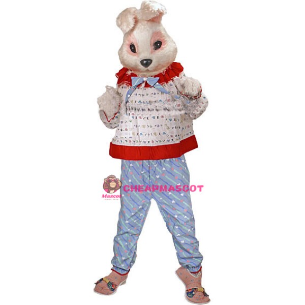Pastoral Pink Rabbit mascot costume