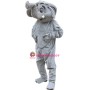 Cute Plush Grey Elephant Mascot Adult Costume