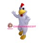 Power White Rooster Mascot Costume For Adult 
