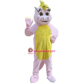 Cute Pink Crocodile Mascot Costume 