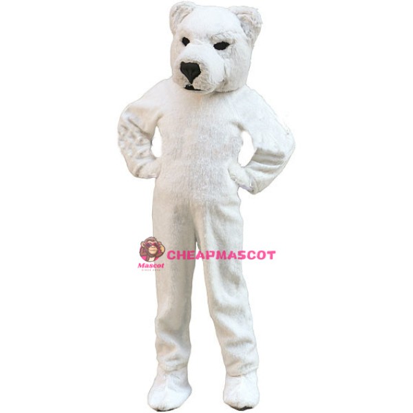 Plush White Bear Mascot Costume 