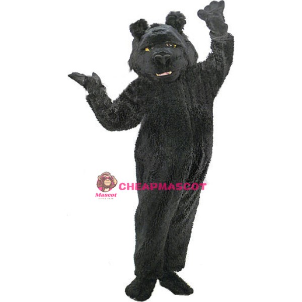 Plush Black Bear Mascot Costume