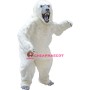Fierce Polar Bear Long Wool Mascot Costume