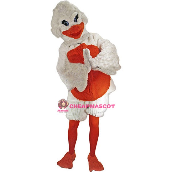 Plush Sexy White Bird Mascot Costume 