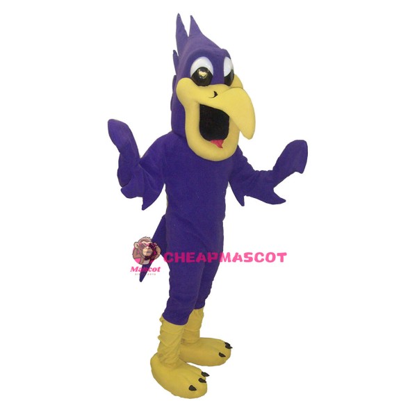 Howling Purple Bird Mascot Costume 