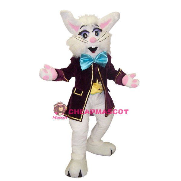 Elegant Wendell Rabbit-Red Mascot Adult Costume 