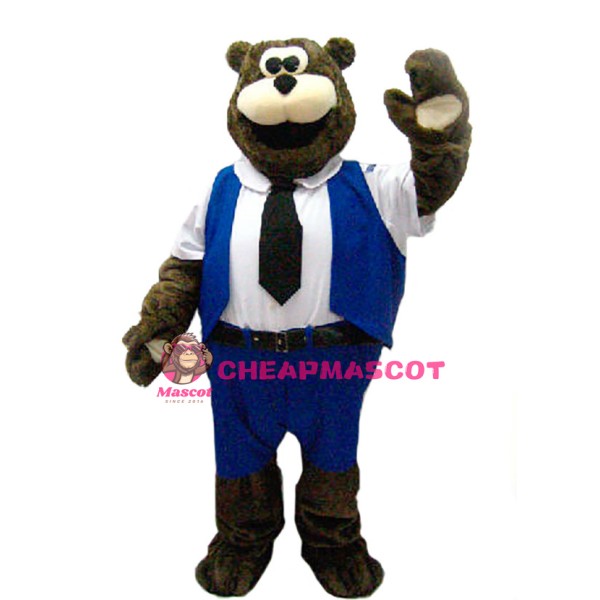 Friendly Post Brown Bear Mascot Costume 