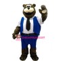 Friendly Post Brown Bear Mascot Costume 