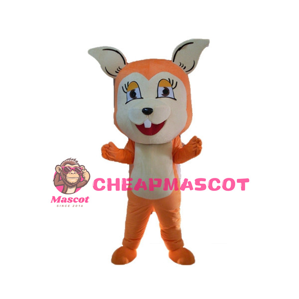 Cute Orange Fox Mascot Adult Costume