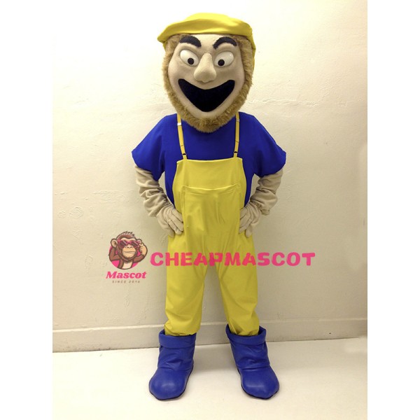 Cheerful Fisherman Mascot Costume 