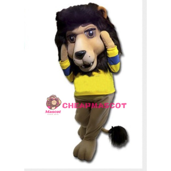 Brave African Lion Mascot Costume 