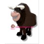 Funny Brown Yak Mascot Costume For 2 Person
