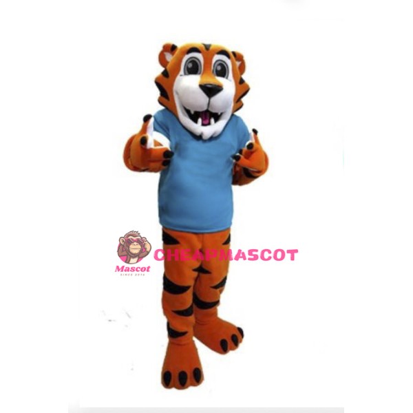 Friendly Tiger Mascot Adult Costume