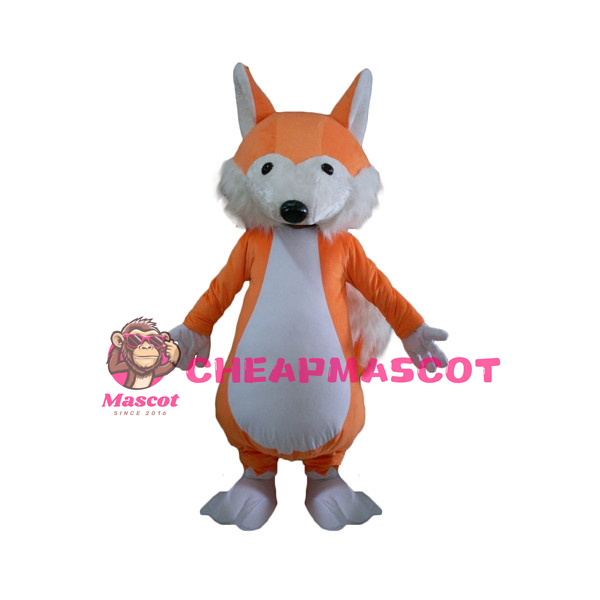Adult Plush Orange Fox Mascot Costume 